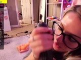 Blonde teen gives POV head