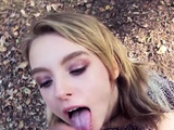 Small 18yo tourist teen seduced in public for outdoor sex