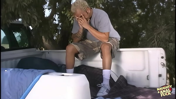 Big tits blonde gets horny while camping and takes a big dick in her ass.