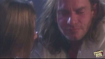 Hardcore ass fucking in the bar with a big tits blonde and a large cock.